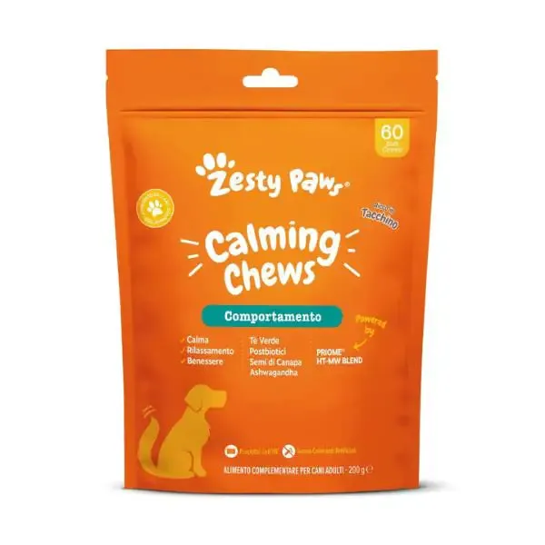 Zesty Paws Calming Correzione comportamentale Chews per cani 60 compresse - Integratori per cani