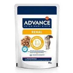 Advance Veterinary Diets Cat Renal Adult supporto renale 85 gr Maiale e pollo - confezione da 12 pezzi - Dieta veterinaria per gatti