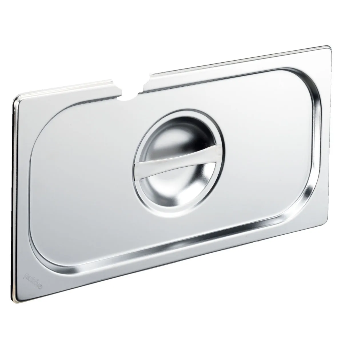 PULSIVA Coperchio gastronorm 1/3 Basic con inserto per cucchiaio; GN 1/3, 32.5x17.6 cm (LxL); argento