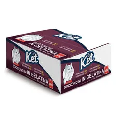 Ket Adult Bocconcini in gelatina Gigapack 80x100 gr 20x Manzo 20x Pollo 20x Trota 20x Tonno