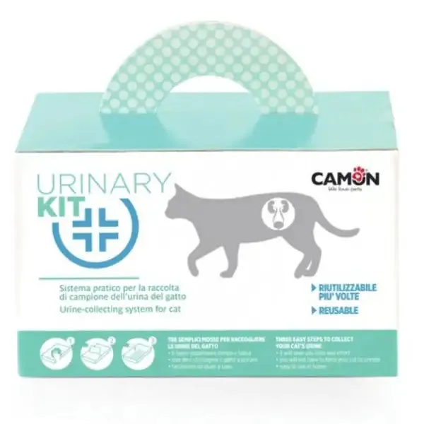 Camon Urinary Kit per la raccolta e l'analisi delle Urine del gatto Perle per gatti Kit completo