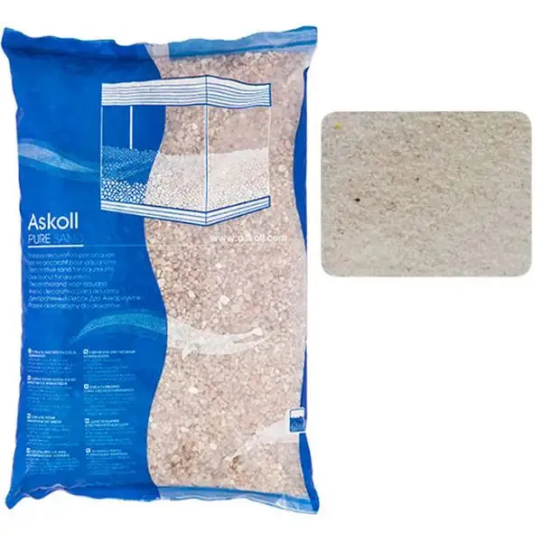 Pure Sand Sabbia decorativa naturale per Acquari Askoll 4 kg Bianco granulometria 0,1/0,3 mm