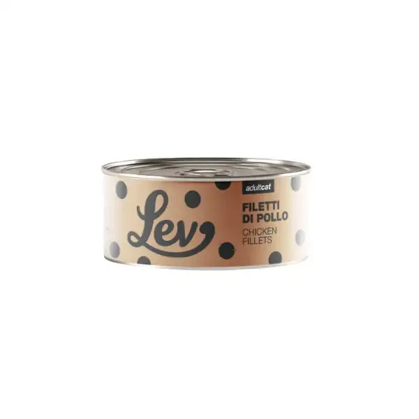 Lev Cat Adult Umido Complementare 140 gr Filetti di pollo - confezione da 6 pezzi - Cibo umido per gatti
