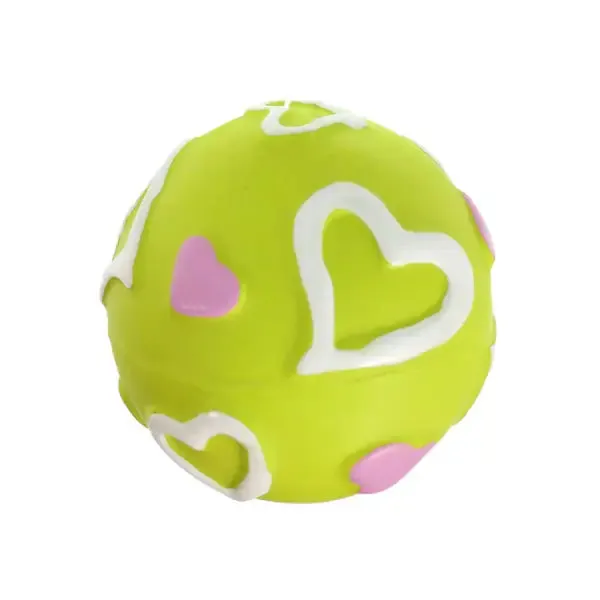 Pallina con cuori in lattice PetUp Joy Diametro 7 cm - Giochi per cani