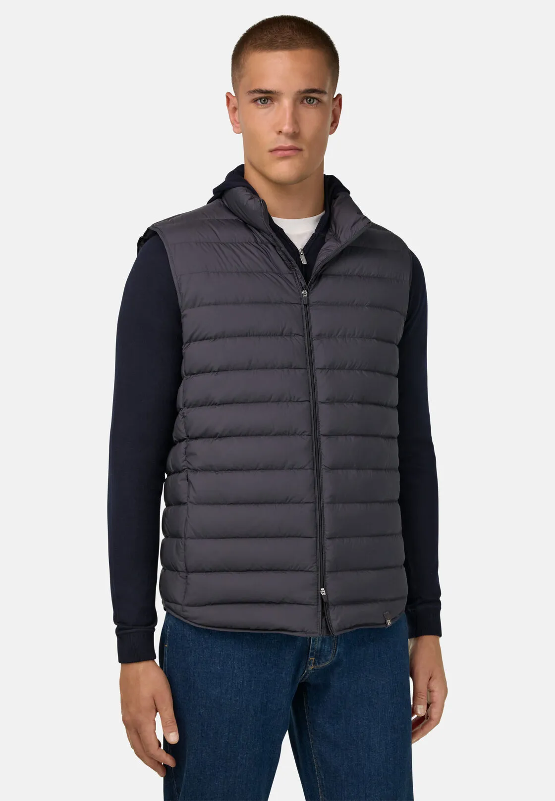 Boggi, Gilet In Tessuto Riciclato In Piuma D’oca, Uomo, Navy, Taglia: XXXL