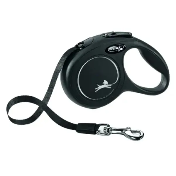 Guinzaglio New Classic Tape Flexi Nero Taglia L 5 m
