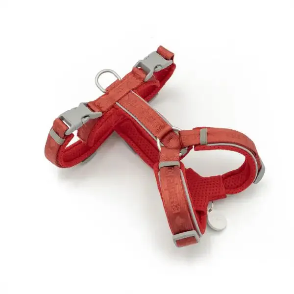 Pettorina per cani in nylon imbottita a 5 regolazioni Coralpina Cadore Rosso Taglia Medium