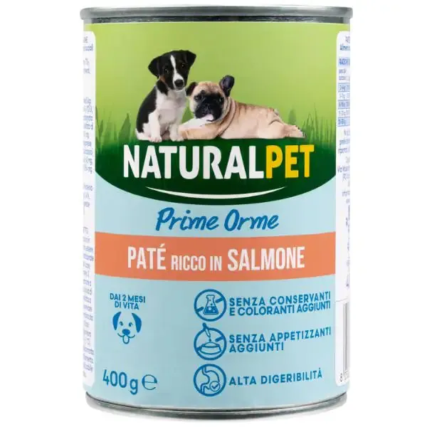 NaturalPet Prime Orme Dog Puppy Patè 400 gr Salmone
