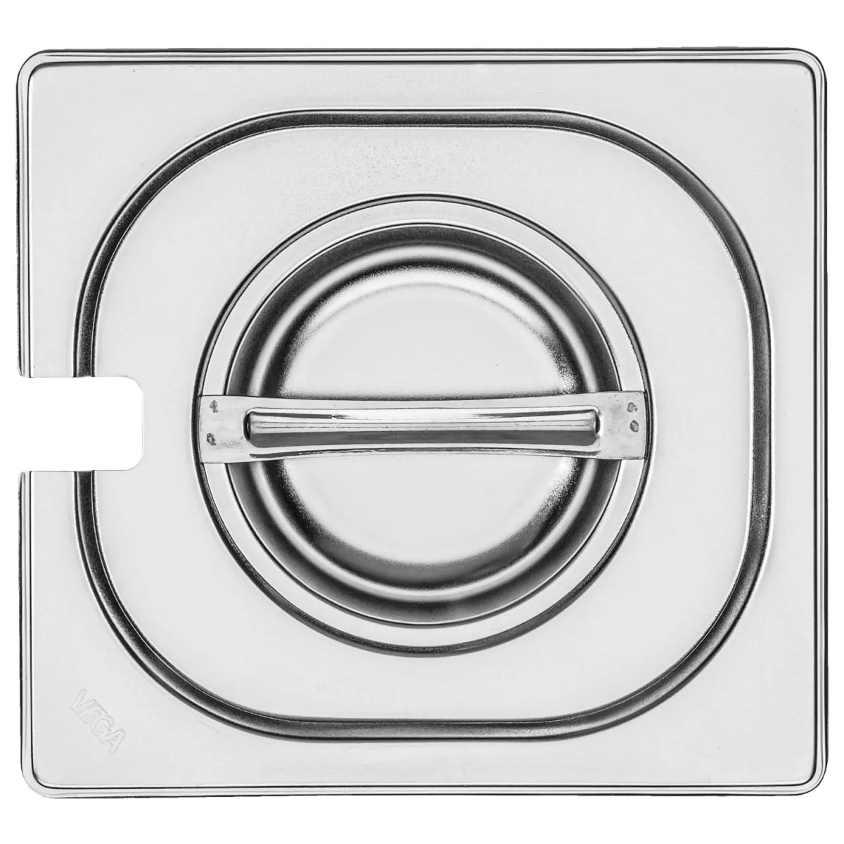 VEGA Coperchio per gastronorm 1/6 Premium con inserto cucchiaio; GN 1/6; argento; rettangolare