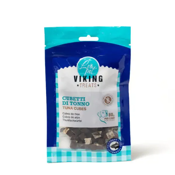 Viking Treats Snack Naturale Dog Cubetti 80 gr Tonno