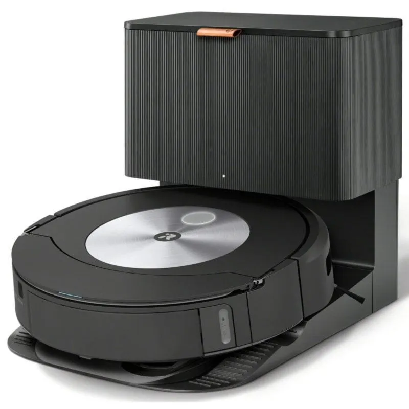 iRobot Roomba Combo j7+ aspirapolvere robot Sacchetto per la polvere Nero, Stainless steel