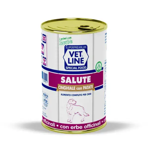 Vet line Umido Cane Salute 400 gr Cinghiale con patate - Dieta veterinaria per cani