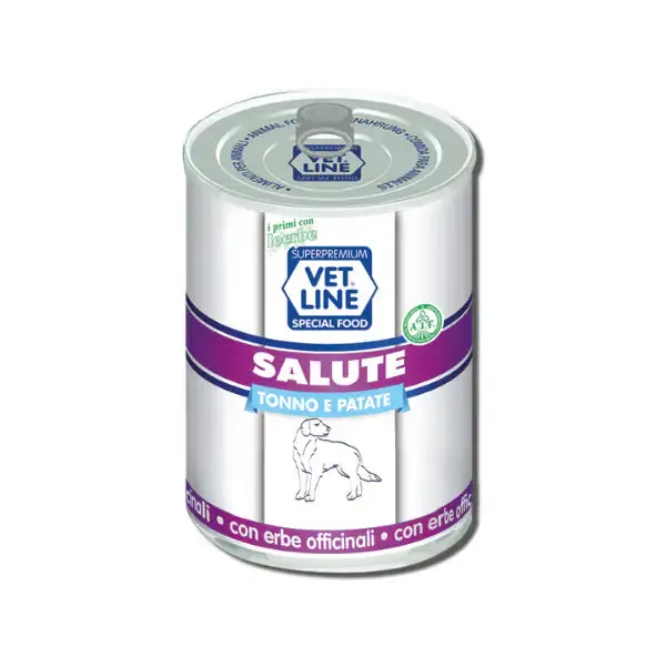 Vet line Umido Cane Salute 400 gr Tonno con patate - Dieta veterinaria per cani