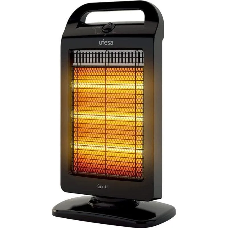 Stufa Elettrica Alogena Ufesa Scuti 1.200W Oscillante Compatta con 3 Livelli di Potenza