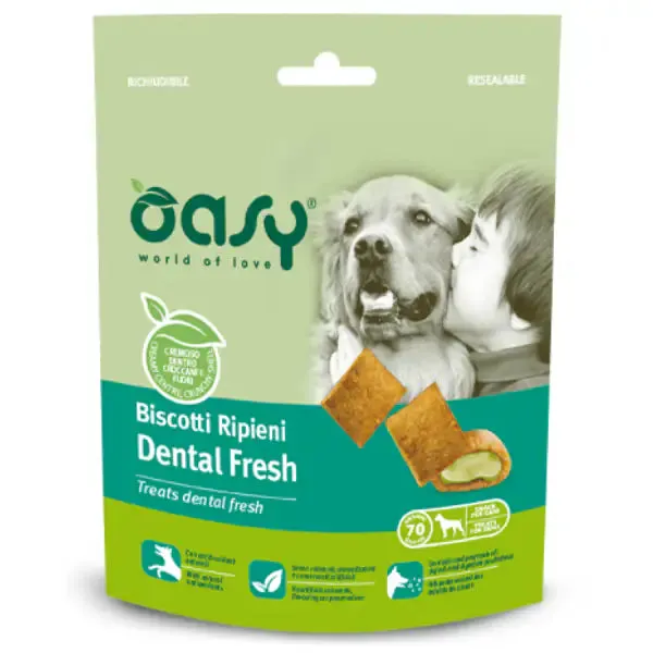 Oasy Dog Biscotti Ripieni 80 gr Dental fresh