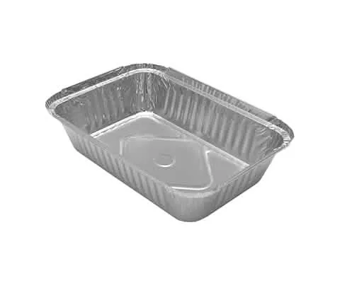 Set di 3 Vaschette in Alluminio KITO con Copertura - 2 Porzioni