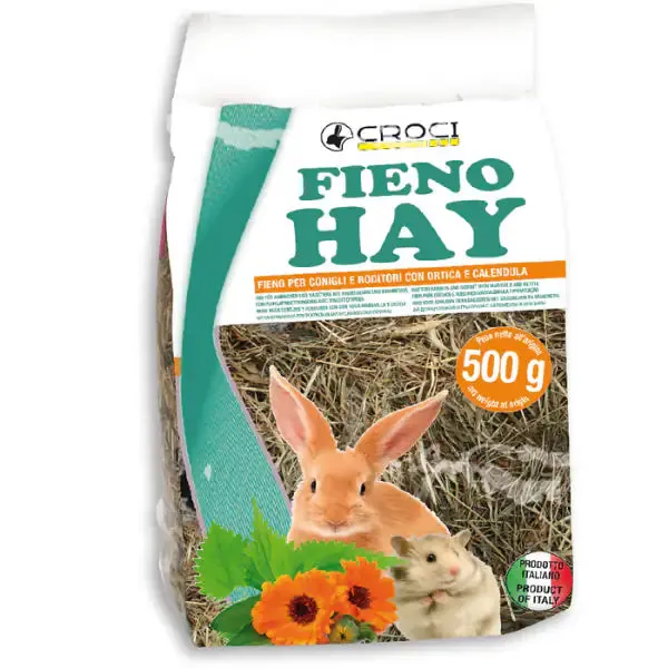 Fieno Hay Ortica e Calendula Croci Rabbit 500 gr - Mangime per conigli