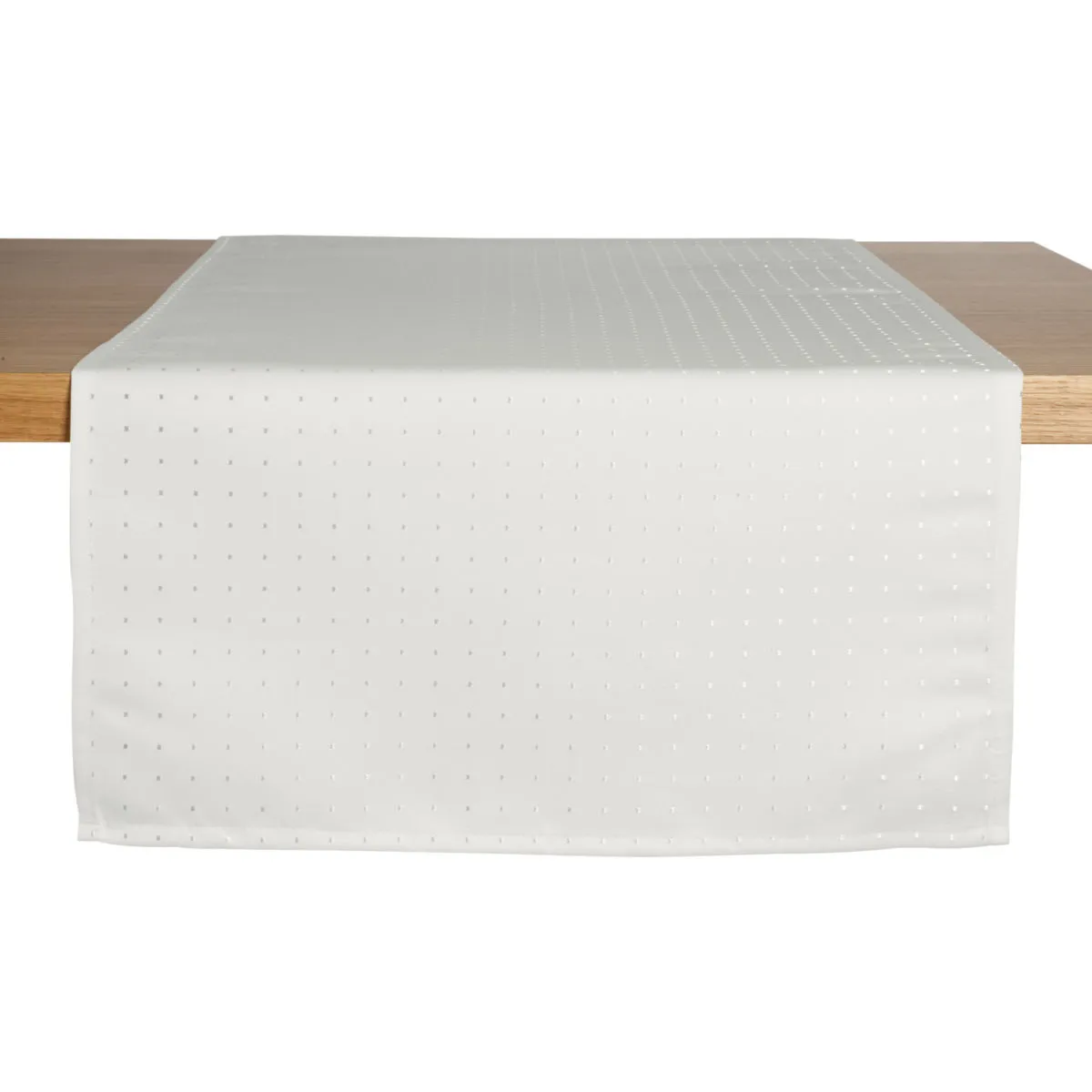 ERWIN M. Runner Nito; 50x130 cm (LxL); bianco; rettangolare