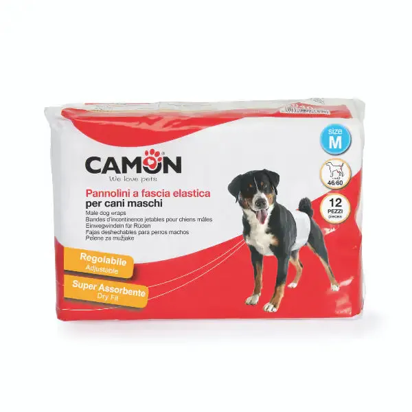 Pannolini a fascia elastica per cani maschi Camon Misura 46-60 cm
