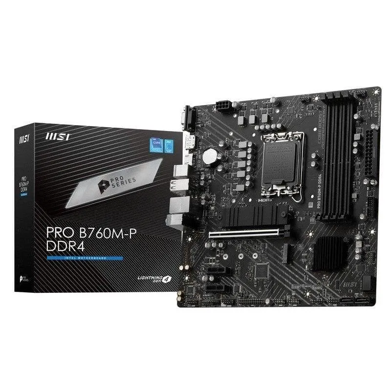Schede Madri MSI PRO B760M-P B760 LGA1700 DDR4 Micro ATX 2.5GbE M.2 RAID