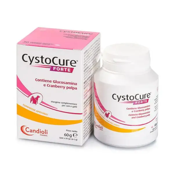 Candioli Pharma CystoCure Forte Antinfiammatorio delle vie urinarie Polvere per cani e gatti 30 gr - Integratori per cani