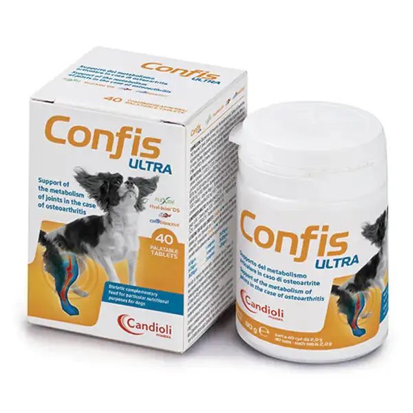 Candioli Pharma Confis Ultra Supporto del metabolismo articolare Compresse per cani 40 Compresse - Integratori per cani