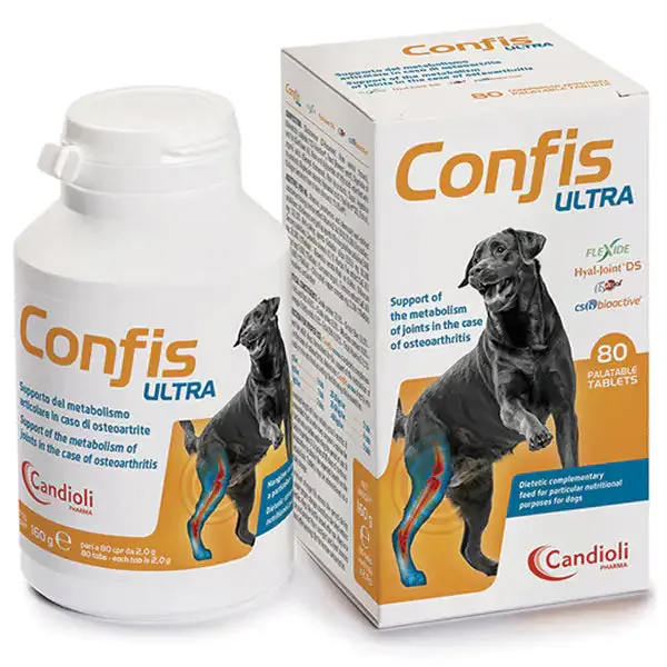 Candioli Pharma Confis Ultra Supporto del metabolismo articolare Compresse per cani 80 Compresse - Integratori per cani