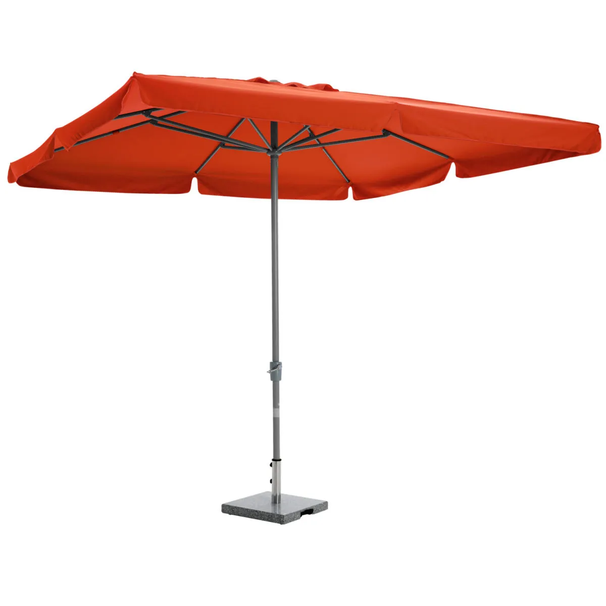 VEGA Ombrellone professionale Cielo; 300x300x260 cm (LxLxH); rosso; quadrata