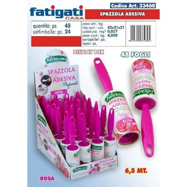 Spazzola Adesiva Rosa 48 Fogli per Casa FATIGATI