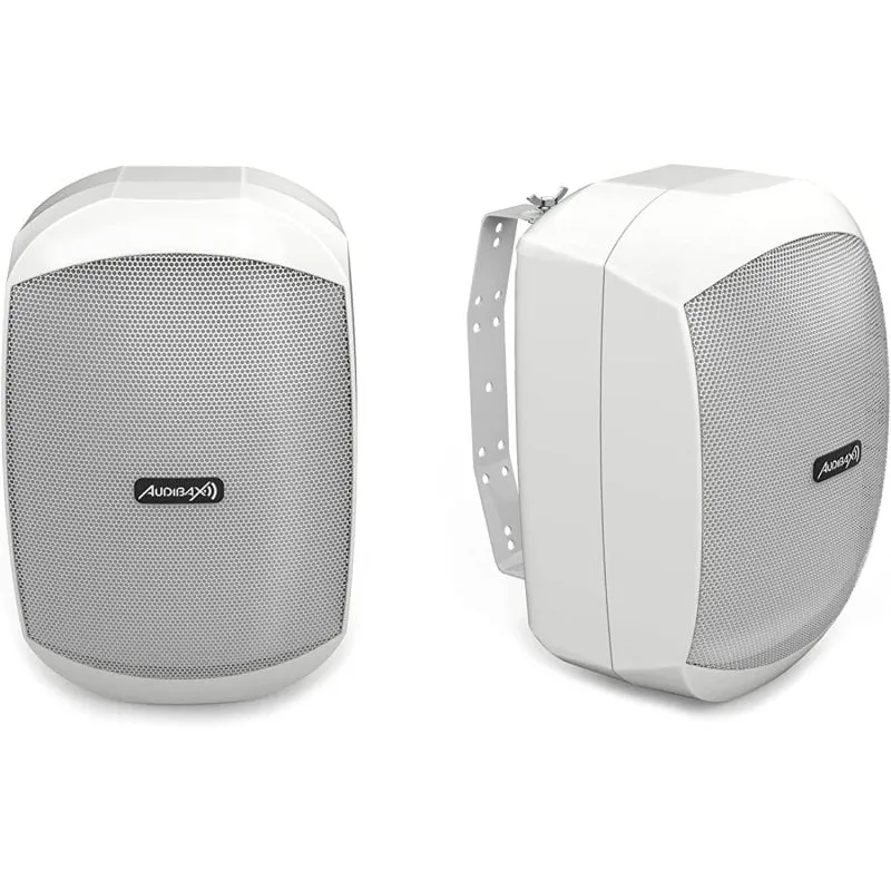 Audibax Ovo 4 Coppia di Altoparlanti Passivi con Montaggio a Parete 100V/8 Ohm IP65 4" Bianco