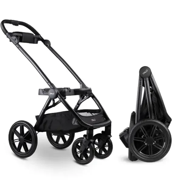 Telaio per passeggino Roscoe Trek compatibile con seggiolini Tavo Nero con dettagli neri