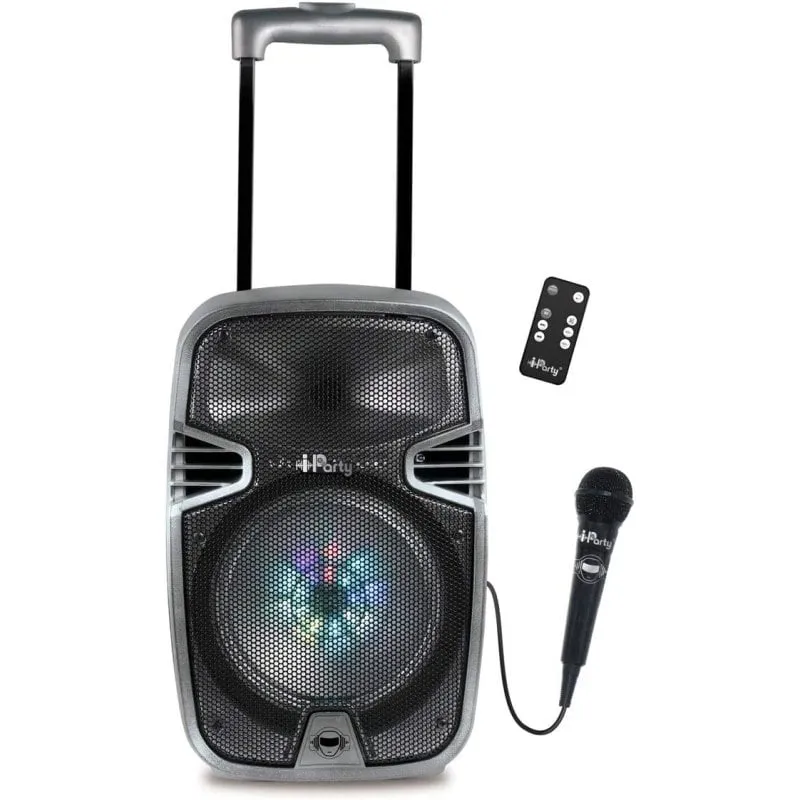 Altoparlante Bluetooth luminoso Lexibook iParty con maniglia, ruote e microfono