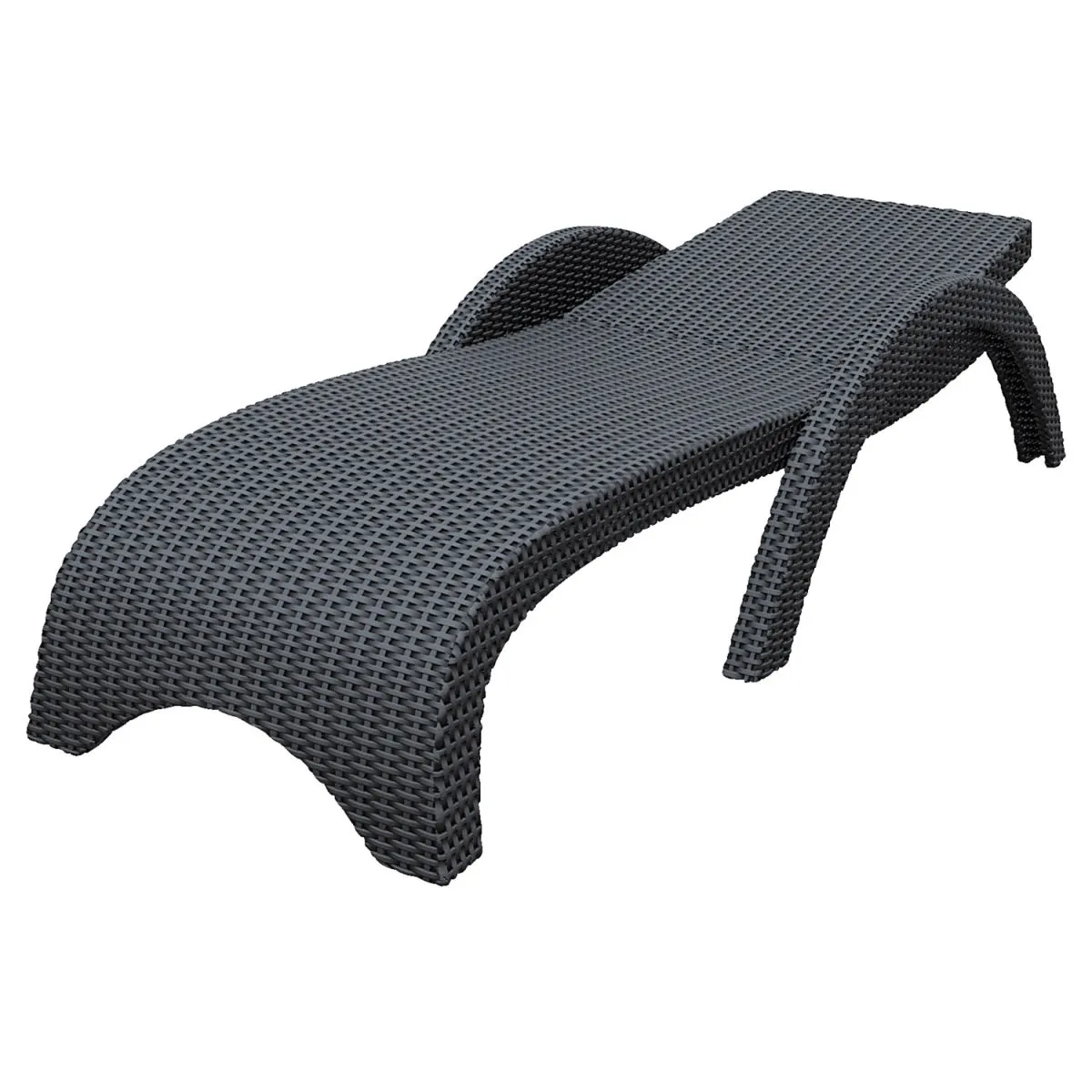Siesta Lettino prendisole in rattan sintetico Oasi; 189x79x43.5 cm (LxLxH); antracite
