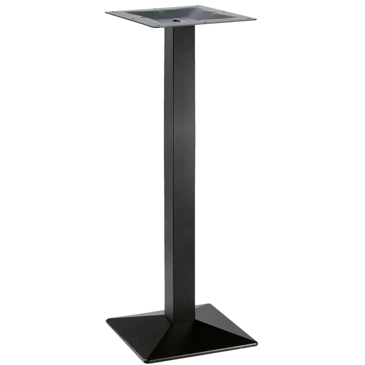 VEGA Base per tavolo alto da interno Quadro quadrata; 42x42x108 cm (LxLxH); nero; quadrata
