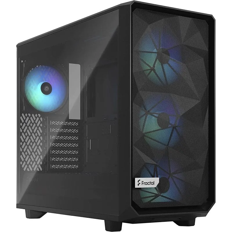 Fractal Design Meshify 2 Lite RGB Mid Tower Vetro temperato USB 3.2 Nero