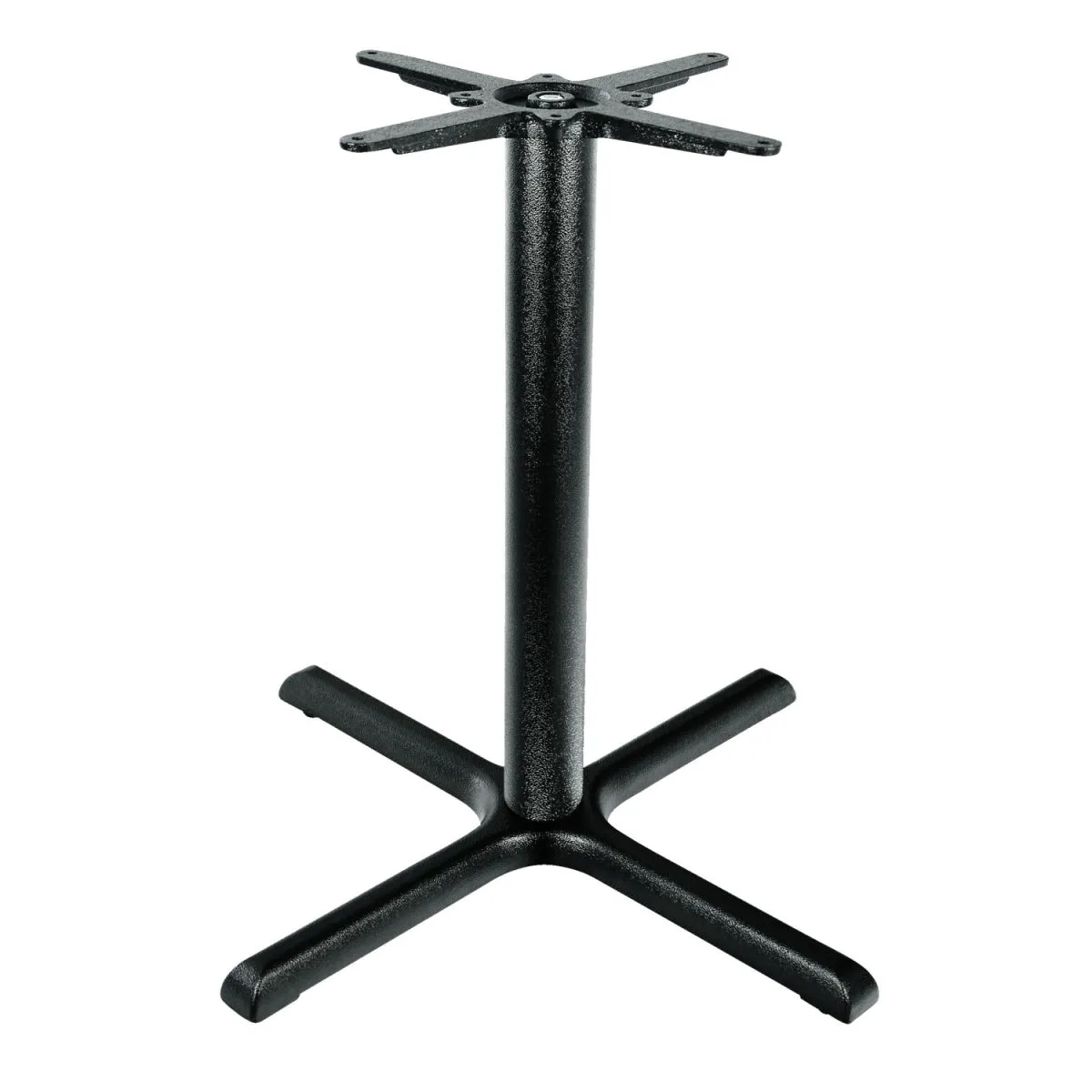 FLAT Base tavolo Regulo ghisa a croce; 57x56x72 cm (LxLxH); nero; quadrata