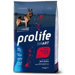 Prolife Smart Cane Adult Medium/Large Manzo e Riso 12 kg - Croccantini per cani