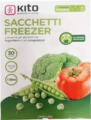 Sacchetti Congelatori KITO 30 Pezzi 18x38 cm per la Casa