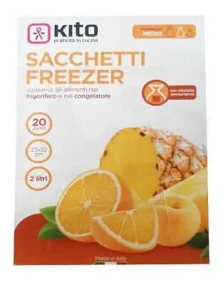 Sacchetti per Congelatore KITO - 20 Pezzi 23x32 cm