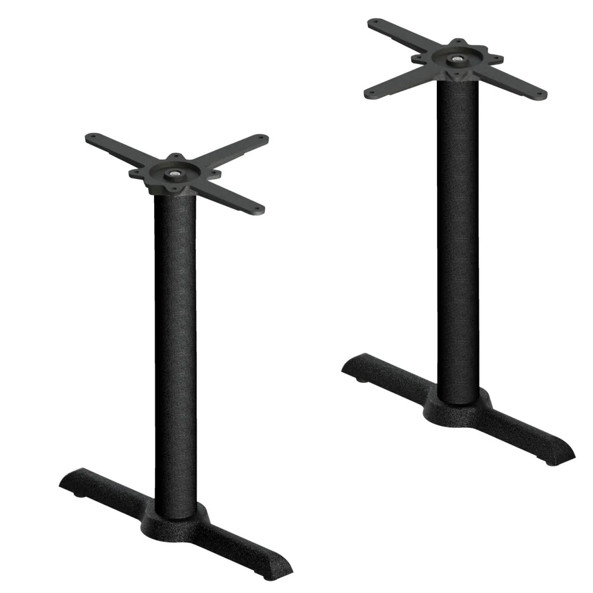 FLAT Base per tavoli rettangolari Regulo; 56x13x72 cm (LxLxH); nero; rettangolare