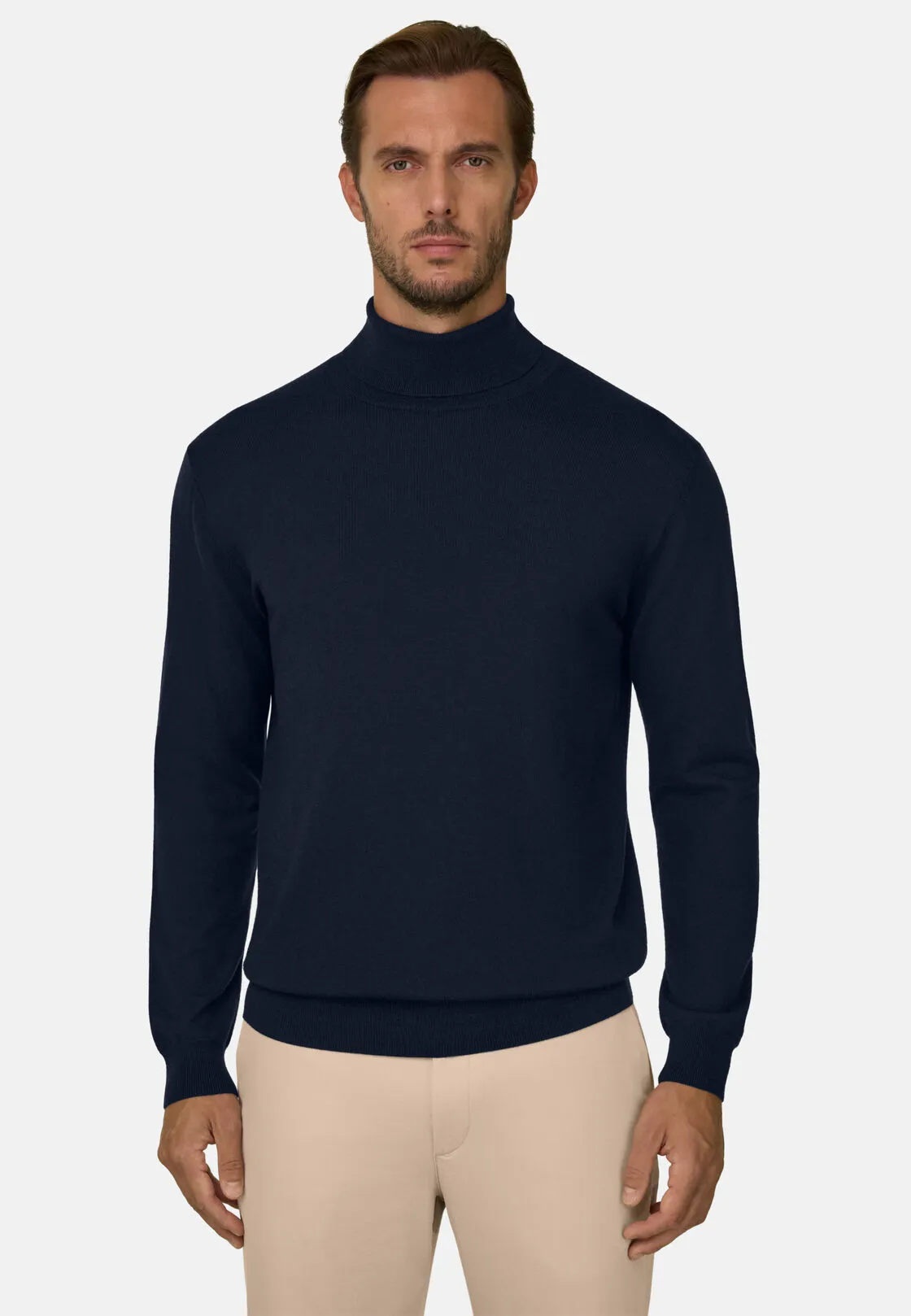 Boggi, Maglia Dolcevita In Lana Merino, Uomo, Navy, Taglia: XXXL