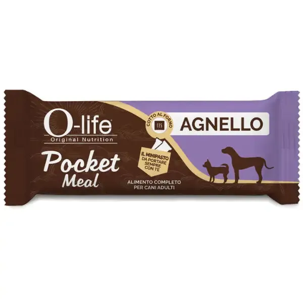 O-life Adult Pocket Meal minipasto completo umido per cani 35 gr Agnello - Cibo umido per cani