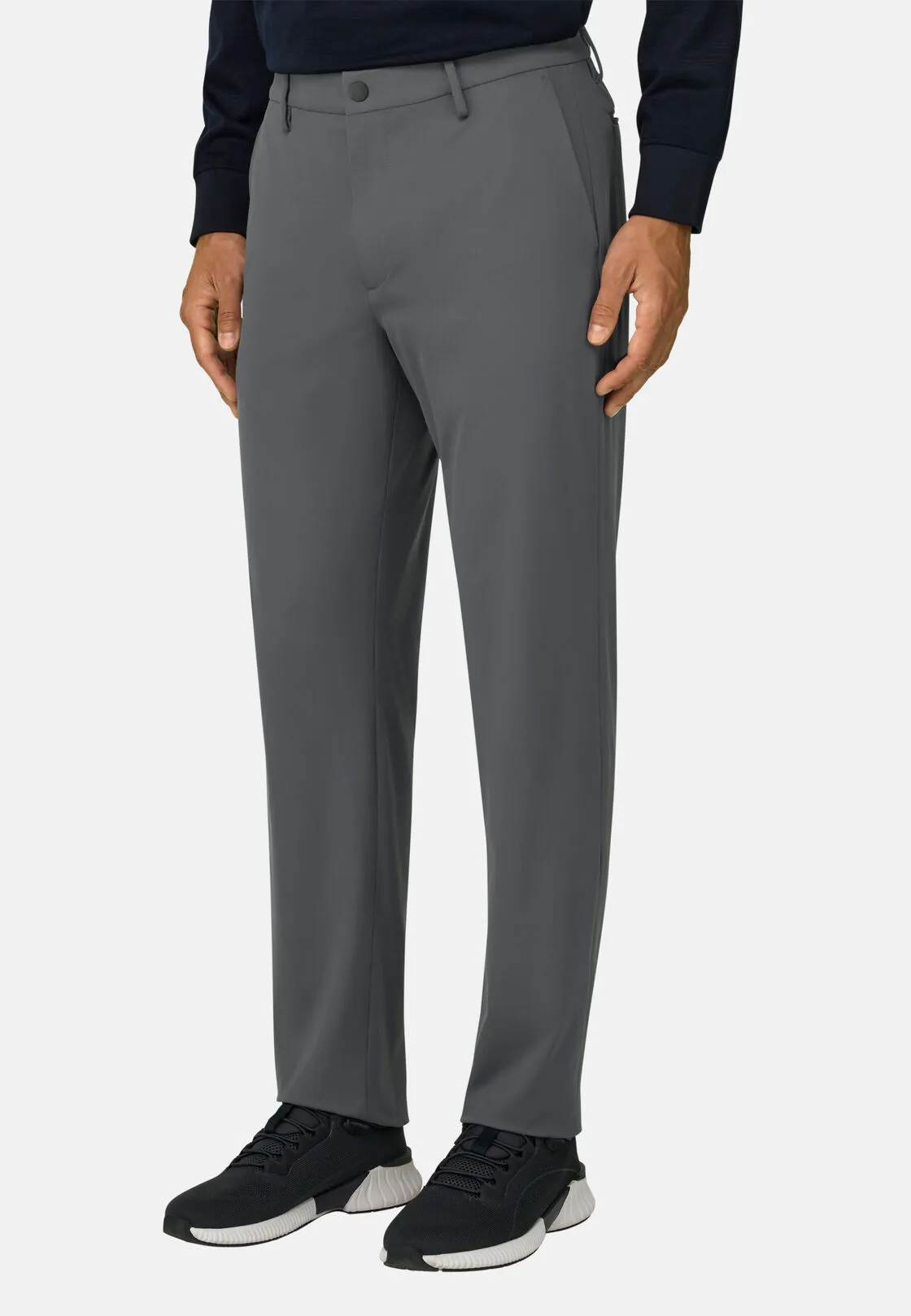 Boggi, Pantaloni In Nylon Elasticizzato B Tech, Uomo, Grigio, Taglia: 52