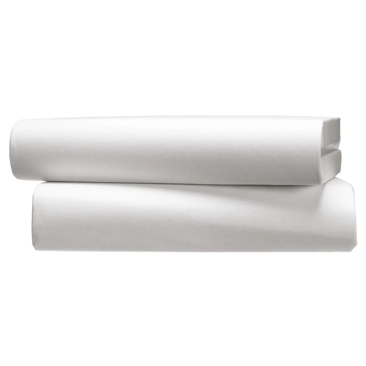 2x PULSIVA Lenzuola di sotto Portland jersey; 90-100x200 cm (LxL); bianco; 2 pz. / Pacco