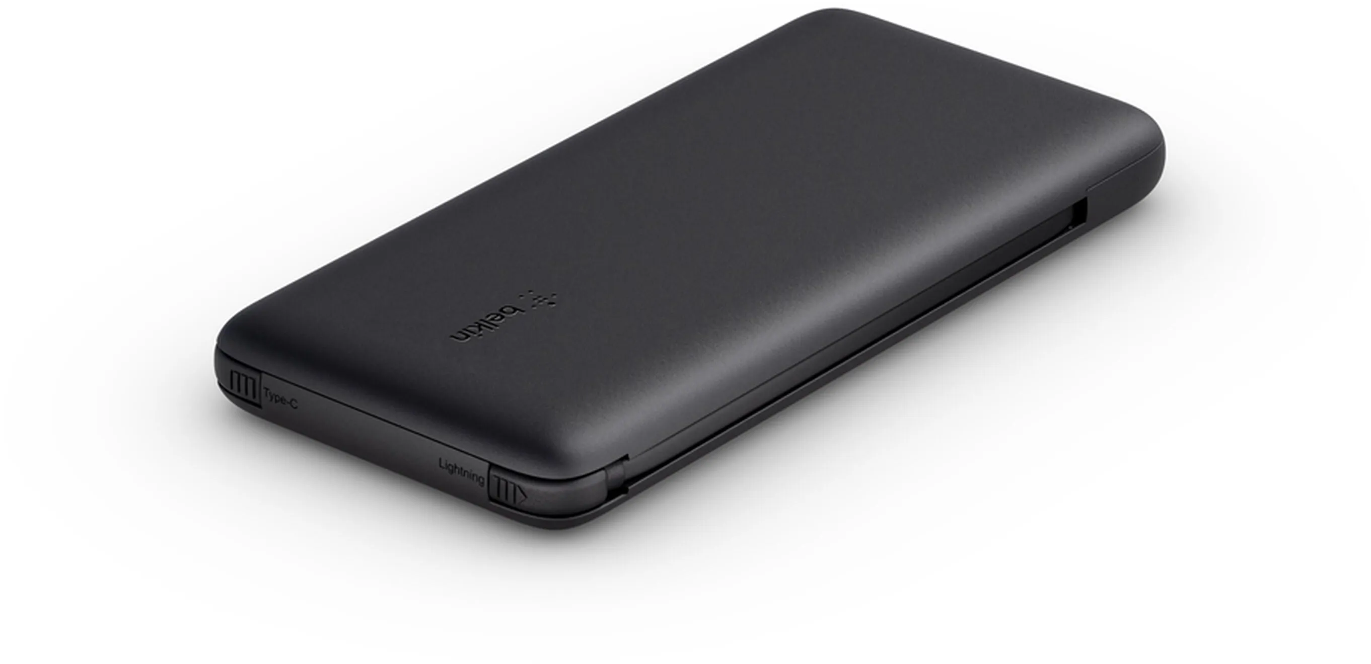 Batteria Esterna Belkin BoostCharge Plus, 10000mAh, 23W, QC + PD, 1 x Lightning - 2 x USB-C, Nera BPB006btBLK