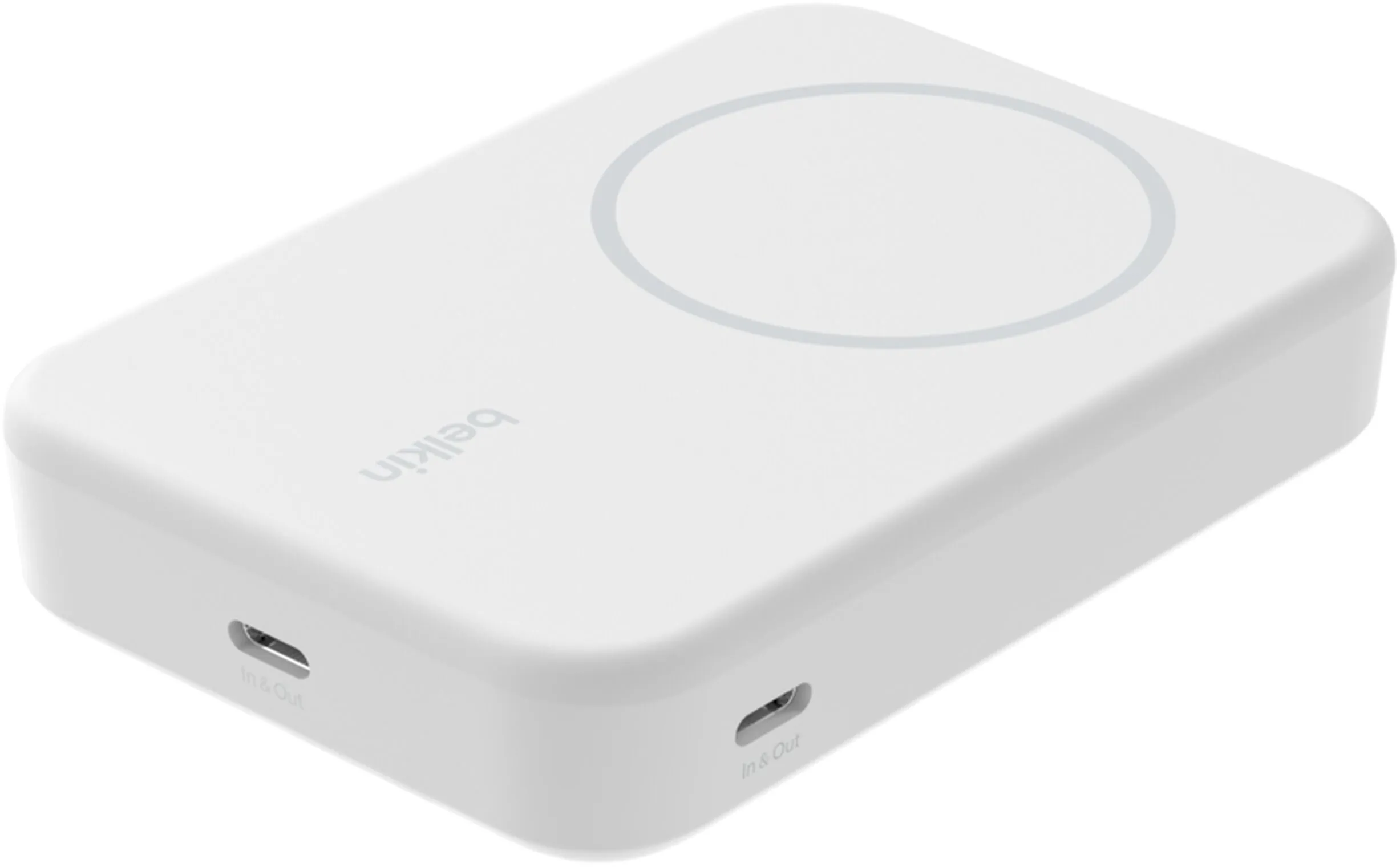 Batteria Esterna Wireless Belkin BoostCharge Pro con Kickstand, 10000mAh, 15W, FQI, 1 x QI - 1 x USB-C, Bianca BPD008btWH