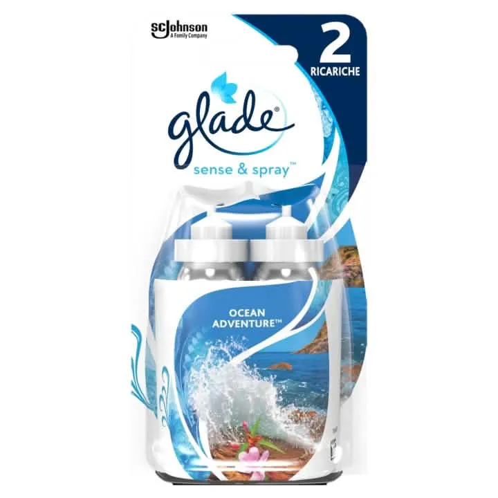 Ricarica GLADE Sense & Spray Ocean Adv - Confezione da 2