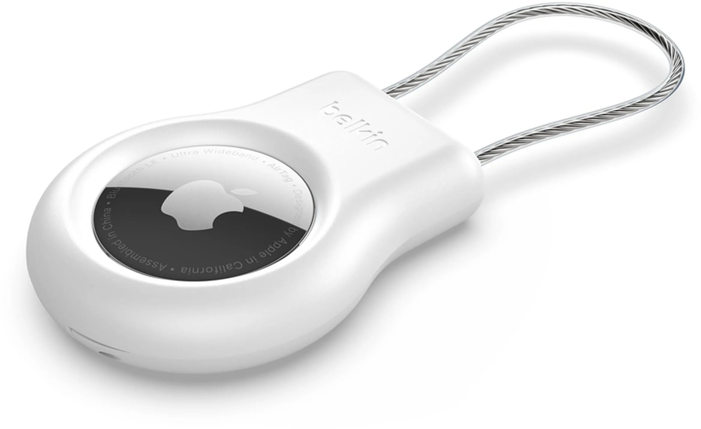 Custodia Belkin Wire Cable per Apple AirTag, Bianca MSC009btWH