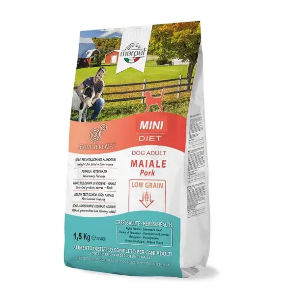 Marpet Aequilibria Vet Low Grain Dog Mini Maiale 1,5 kg - Dieta veterinaria per cani