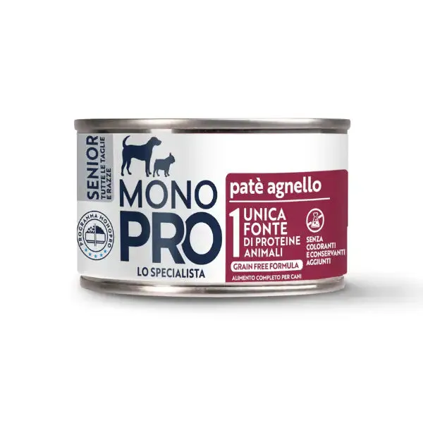 Monopro lo specialista Senior All Breeds Patè 150 gr Agnello - Umido monoproteico cane